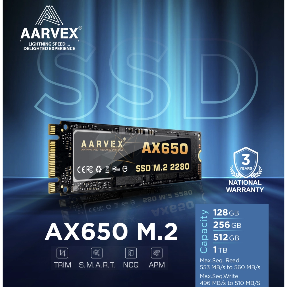 Aarvex Internal SSD 128GB M.2 (AX650) view 5